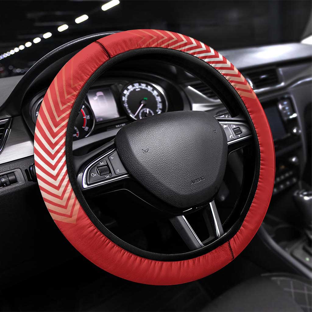 Russia Volleyball Steering Wheel Cover Reds Caesar Land Dynamic Style