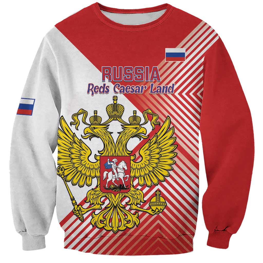 Custom Russia Volleyball Sweatshirt Reds Caesar Land Dynamic Style