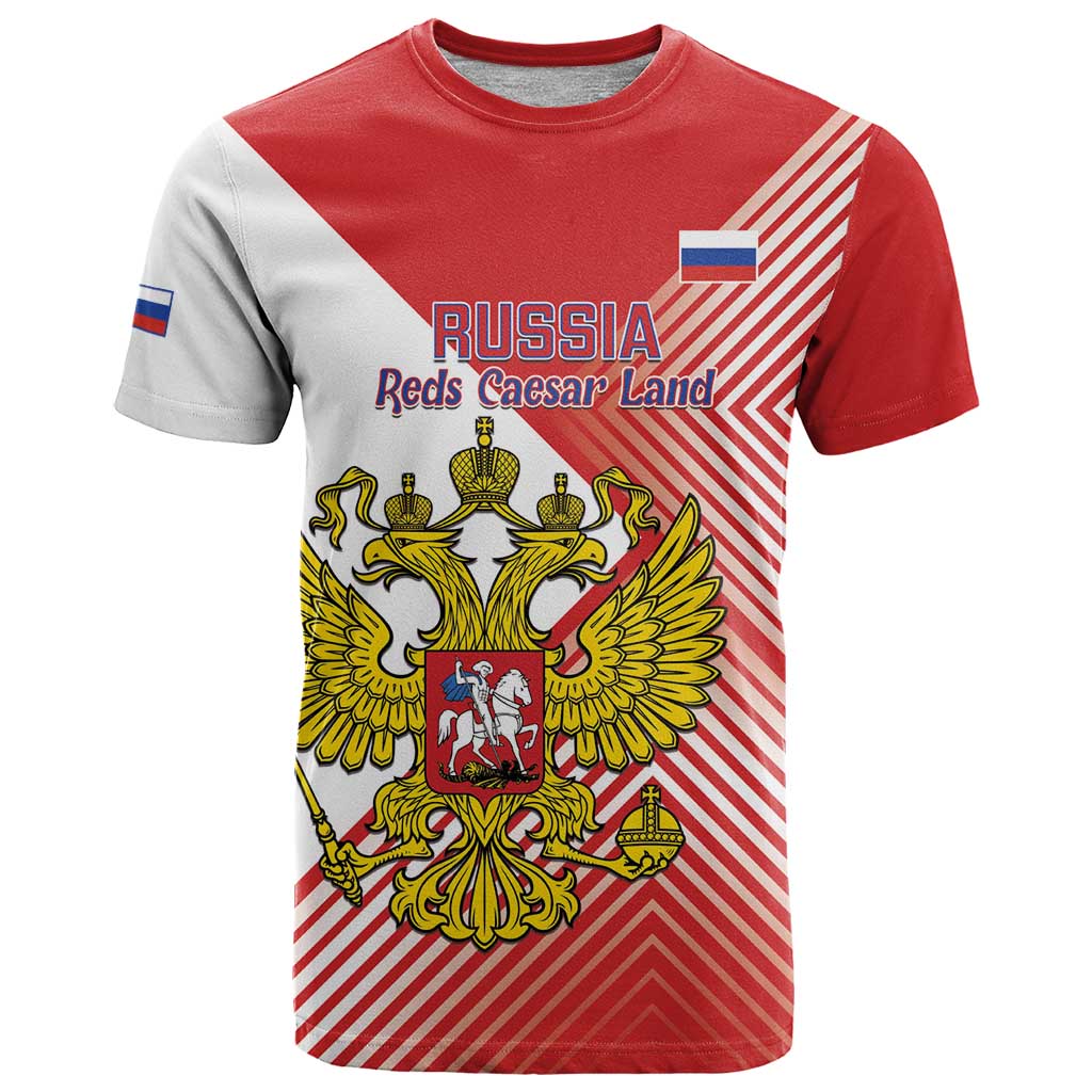 Custom Russia Volleyball T Shirt Reds Caesar Land Dynamic Style