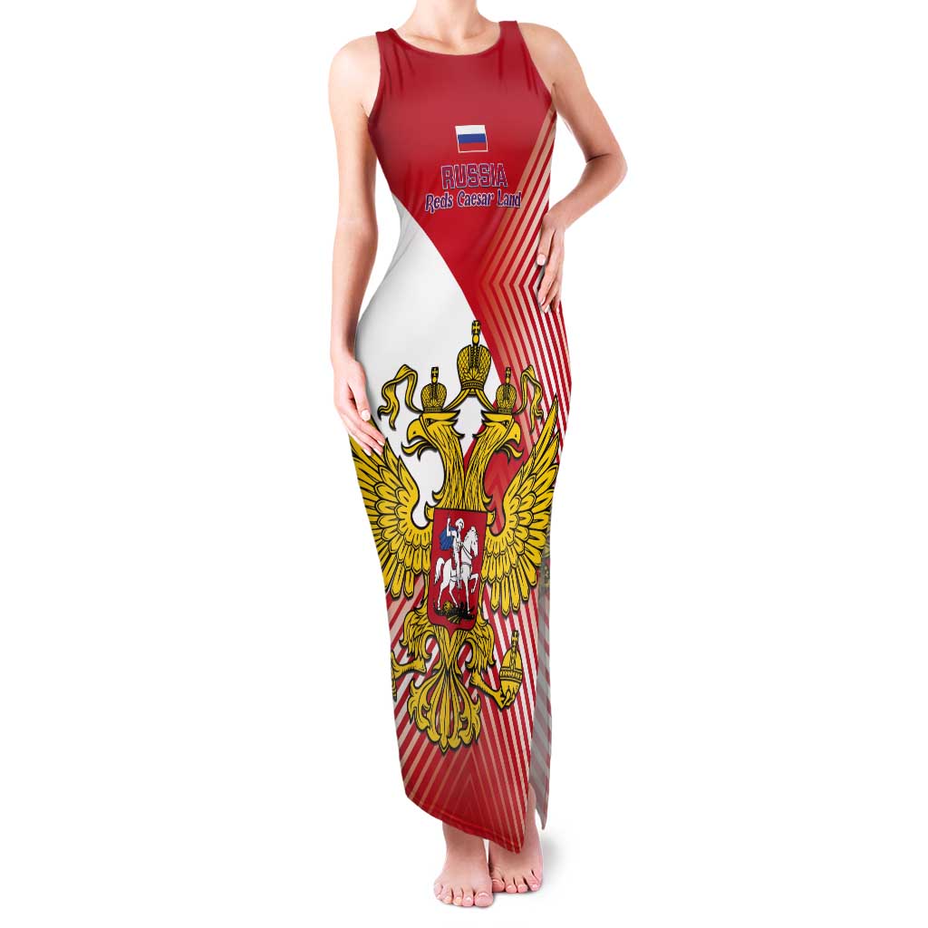 Custom Russia Volleyball Tank Maxi Dress Reds Caesar Land Dynamic Style