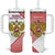 Custom Russia Volleyball Tumbler With Handle Reds Caesar Land Dynamic Style