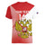 Custom Russia Volleyball Women V-Neck T-Shirt Reds Caesar Land Dynamic Style