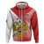 Custom Russia Volleyball Zip Hoodie Reds Caesar Land Dynamic Style