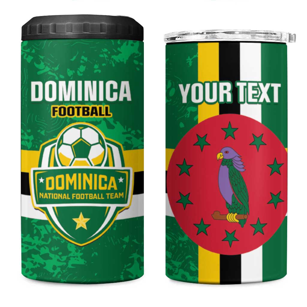 Custom Dominica Football 4 in 1 Can Cooler Tumbler 2025 Go Dominik