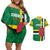 Custom Dominica Football Couples Matching Off Shoulder Short Dress and Hawaiian Shirt 2025 Go Dominik