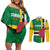 Custom Dominica Football Couples Matching Off Shoulder Short Dress and Long Sleeve Button Shirt 2025 Go Dominik