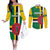 Custom Dominica Football Couples Matching Off The Shoulder Long Sleeve Dress and Long Sleeve Button Shirt 2025 Go Dominik