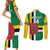 Custom Dominica Football Couples Matching Short Sleeve Bodycon Dress and Long Sleeve Button Shirt 2025 Go Dominik