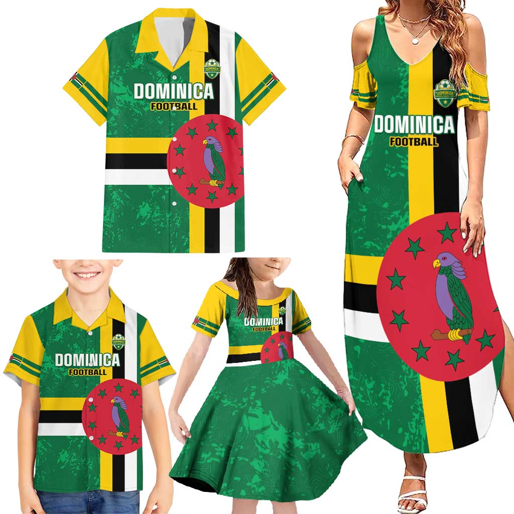 Custom Dominica Football Family Matching Summer Maxi Dress and Hawaiian Shirt 2025 Go Dominik