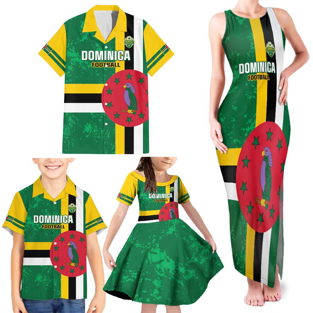 Custom Dominica Football Family Matching Tank Maxi Dress and Hawaiian Shirt 2025 Go Dominik