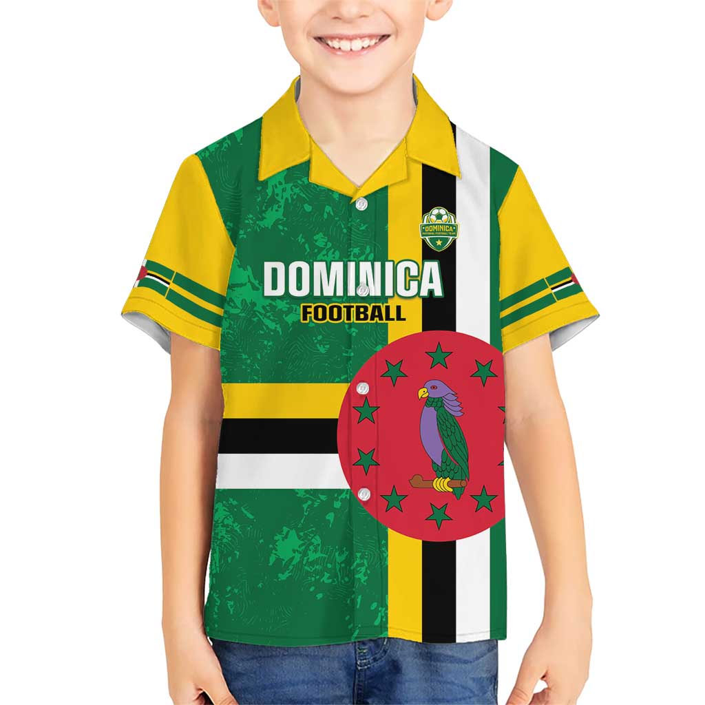 Custom Dominica Football Kid Hawaiian Shirt 2025 Go Dominik