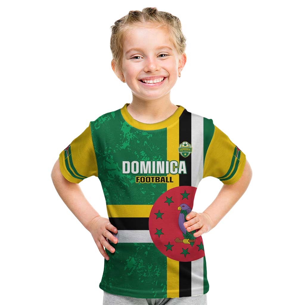 Custom Dominica Football Kid T Shirt 2025 Go Dominik