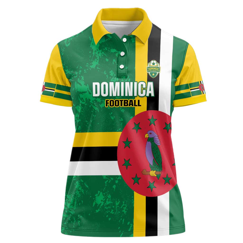 Custom Dominica Football Women Polo Shirt 2025 Go Dominik