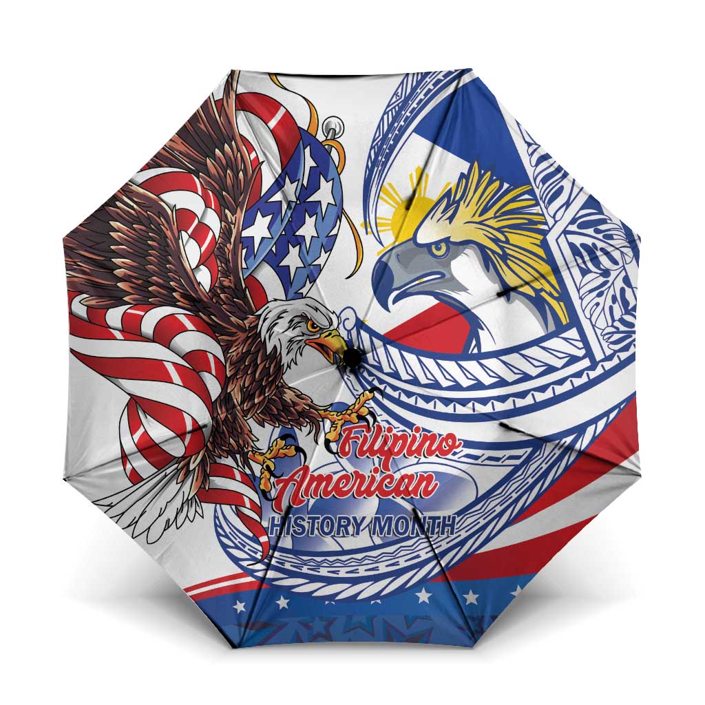 Filipino American History Month Umbrella Philippines Agila USA Eagle Mix Flag