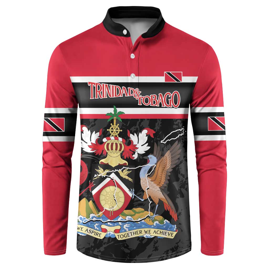 Trinidad and Tobago Button Sweatshirt Together We Aspire Together We Achieve