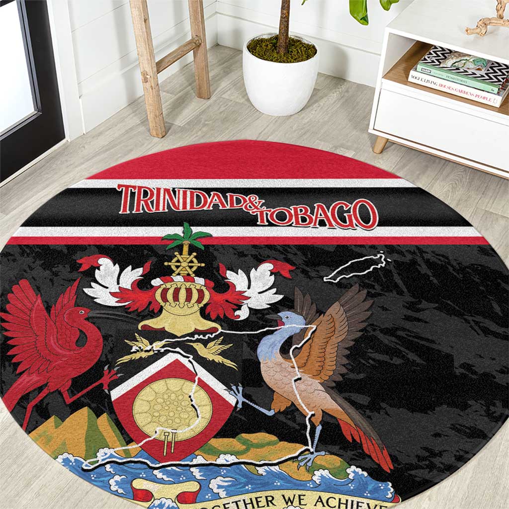 Trinidad and Tobago Round Carpet Together We Aspire Together We Achieve
