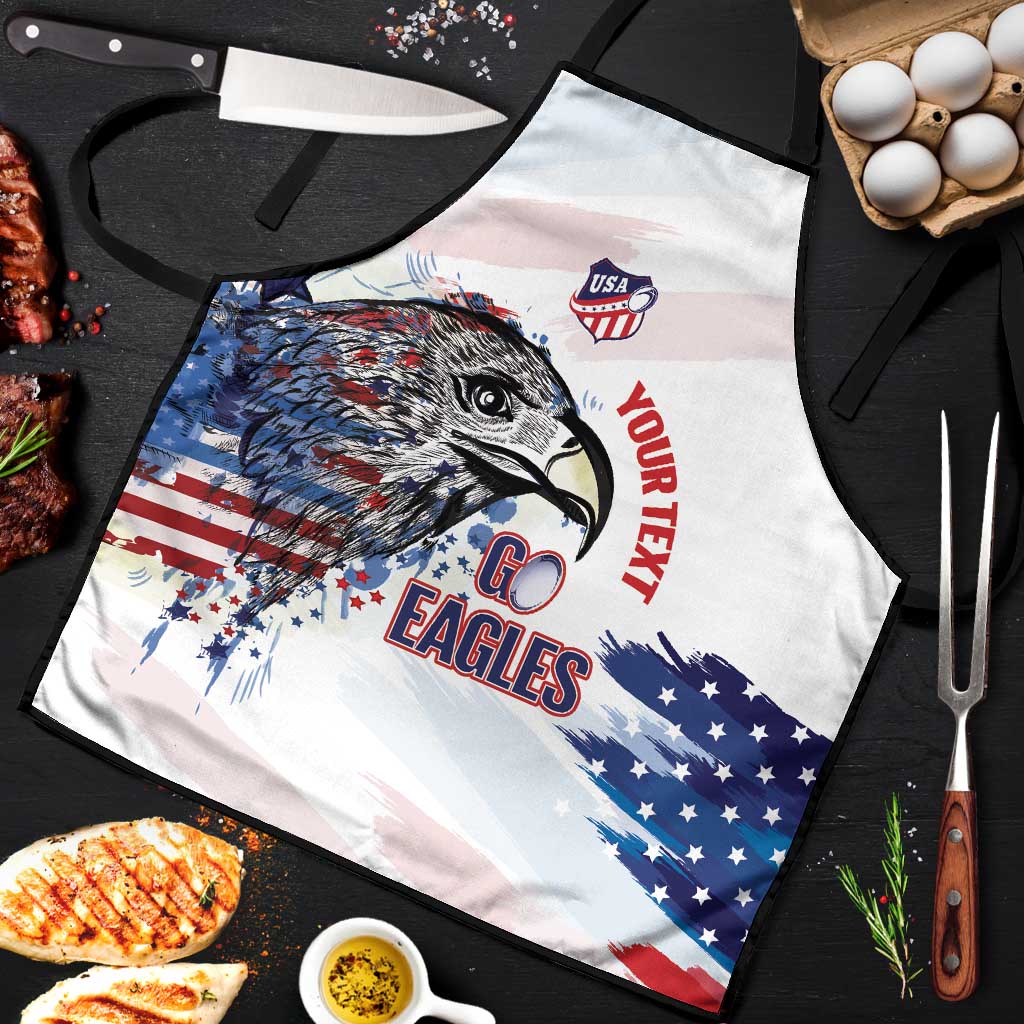 USA 2026 Rugby Custom Apron Go Eagle Brushes Style