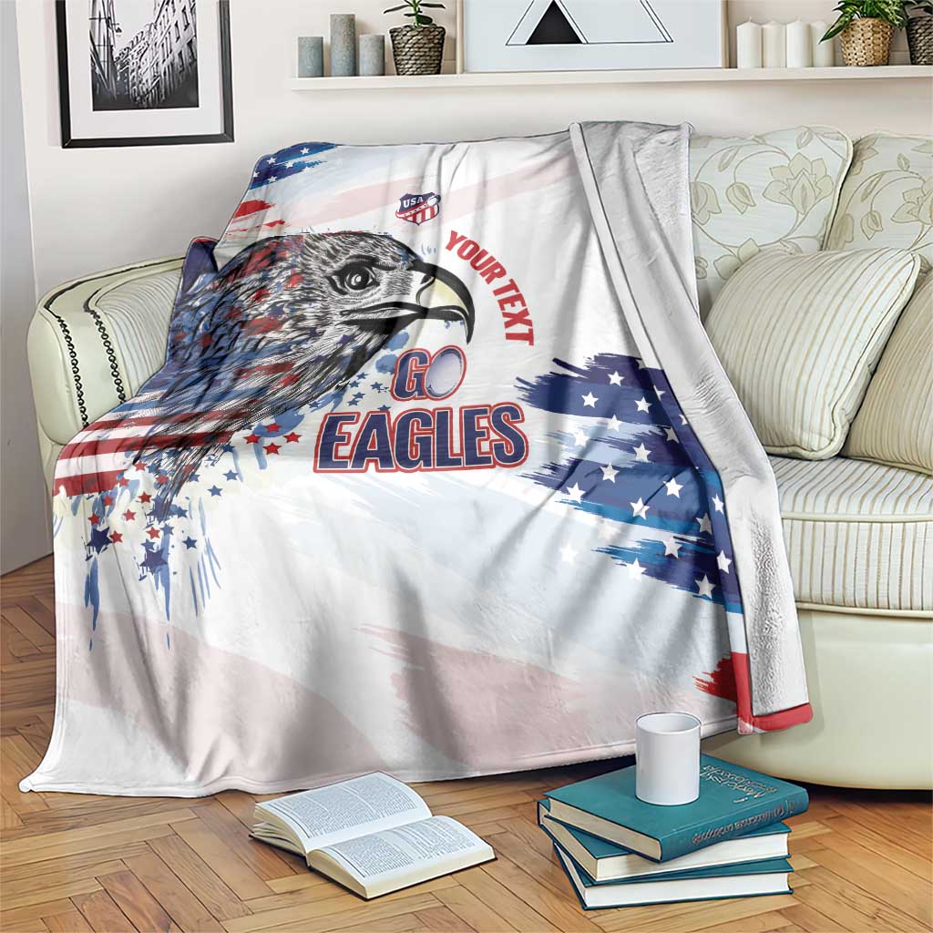 USA 2026 Rugby Custom Blanket Go Eagle Brushes Style
