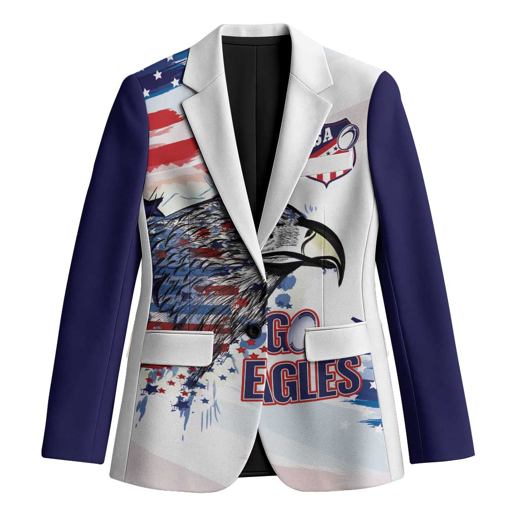 USA 2026 Rugby Custom Blazer Go Eagle Brushes Style