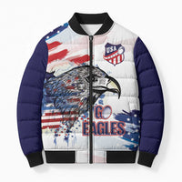 USA 2026 Rugby Custom Bomber Puffer Jacket Go Eagle Brushes Style