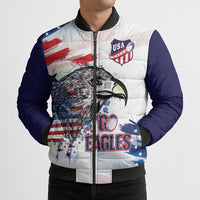 USA 2026 Rugby Custom Bomber Puffer Jacket Go Eagle Brushes Style