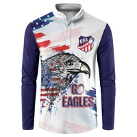 USA 2026 Rugby Custom Button Sweatshirt Go Eagle Brushes Style