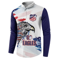 USA 2026 Rugby Custom Button Sweatshirt Go Eagle Brushes Style