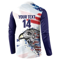 USA 2026 Rugby Custom Button Sweatshirt Go Eagle Brushes Style