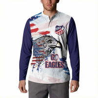 USA 2026 Rugby Custom Button Sweatshirt Go Eagle Brushes Style