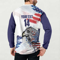 USA 2026 Rugby Custom Button Sweatshirt Go Eagle Brushes Style