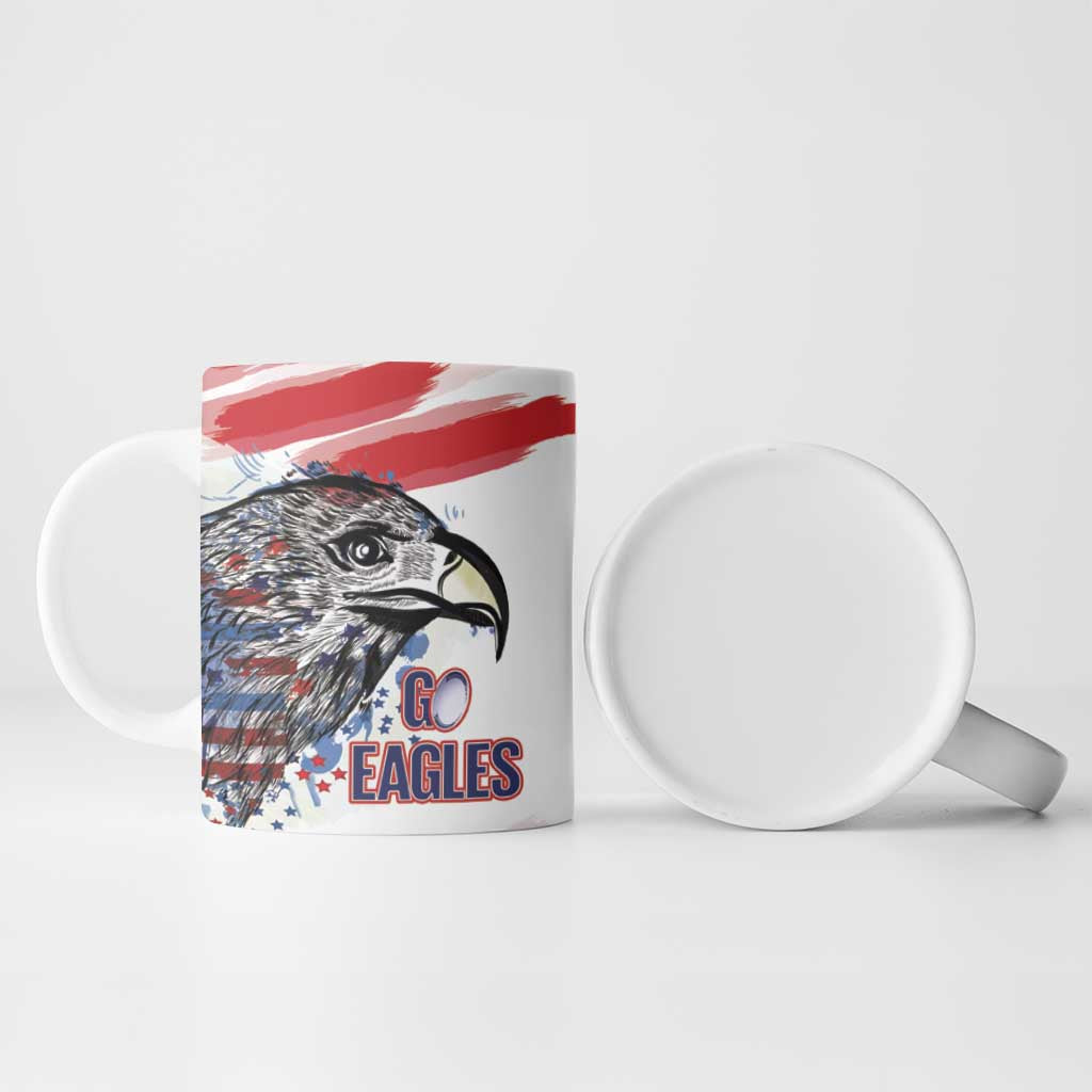 USA 2026 Rugby Custom Ceramic Mug Go Eagle Brushes Style