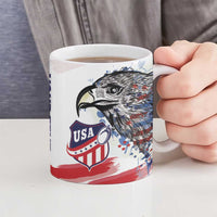 USA 2026 Rugby Custom Ceramic Mug Go Eagle Brushes Style