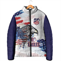 USA 2026 Rugby Custom Padded Jacket Go Eagle Brushes Style