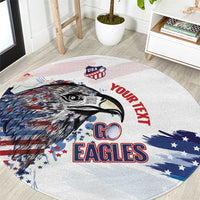 USA 2026 Rugby Custom Round Carpet Go Eagle Brushes Style