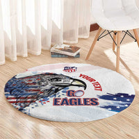 USA 2026 Rugby Custom Round Carpet Go Eagle Brushes Style