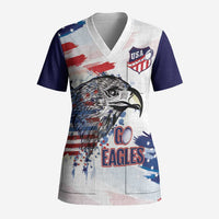 USA 2026 Rugby Custom Scrub Top Go Eagle Brushes Style