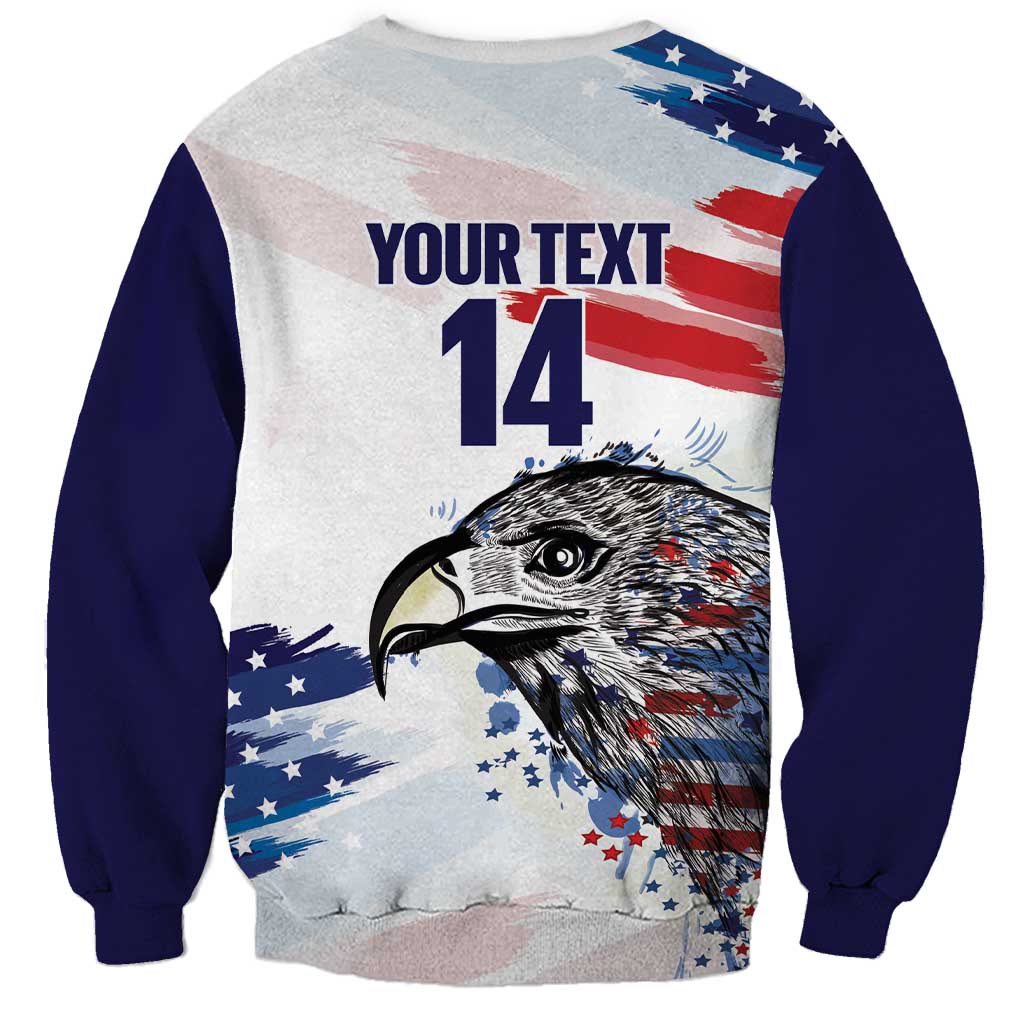 USA 2026 Rugby Custom Sweatshirt Go Eagle Brushes Style