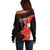 July 1 Canada Off Shoulder Sweater Independence Day with Canadian Maple Leaf - Wonder Print Shop