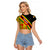 Personalised Zimbabwe Raglan Cropped T Shirt African Pattern With Flag Style - Wonder Print Shop