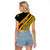 Personalised Zimbabwe Raglan Cropped T Shirt African Pattern With Flag Style - Wonder Print Shop