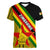 Personalised Zimbabwe Women V Neck T Shirt African Pattern With Flag Style - Wonder Print Shop