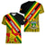 Personalised Zimbabwe Women V Neck T Shirt African Pattern With Flag Style - Wonder Print Shop