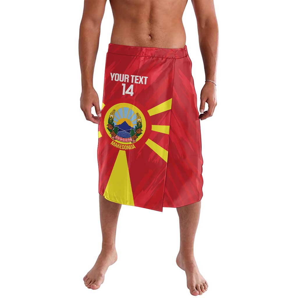 Custom Macedonia Football Lavalava Risovi Napred Makedonija