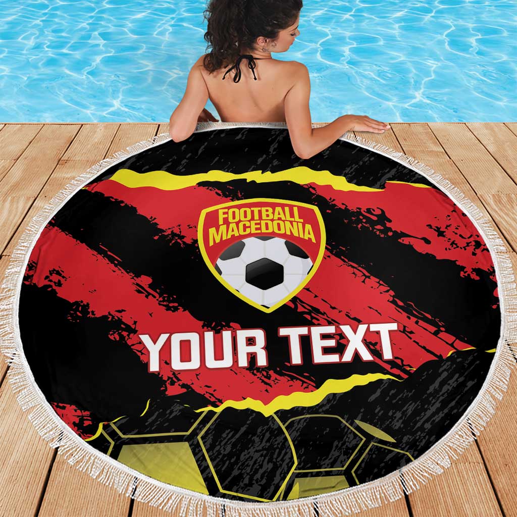 Custom Macedonia Football Beach Blanket Go Champions Risovi