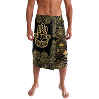 Jewish Hamsa Chai Lavalava Gold Paisley Pattern