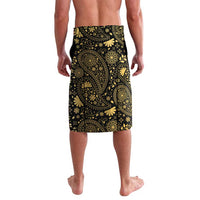 Jewish Hamsa Chai Lavalava Gold Paisley Pattern