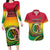 Vanuatu Couples Matching Long Sleeve Bodycon Dress and Hawaiian Shirt Yumi 43 Hapi Independens Dei - Wonder Print Shop