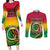 Vanuatu Couples Matching Long Sleeve Bodycon Dress and Long Sleeve Button Shirts Yumi 43 Hapi Independens Dei - Wonder Print Shop