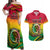 Vanuatu Couples Matching Off Shoulder Maxi Dress and Hawaiian Shirt Yumi 43 Hapi Independens Dei - Wonder Print Shop