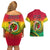 Vanuatu Couples Matching Off Shoulder Short Dress and Hawaiian Shirt Yumi 43 Hapi Independens Dei - Wonder Print Shop